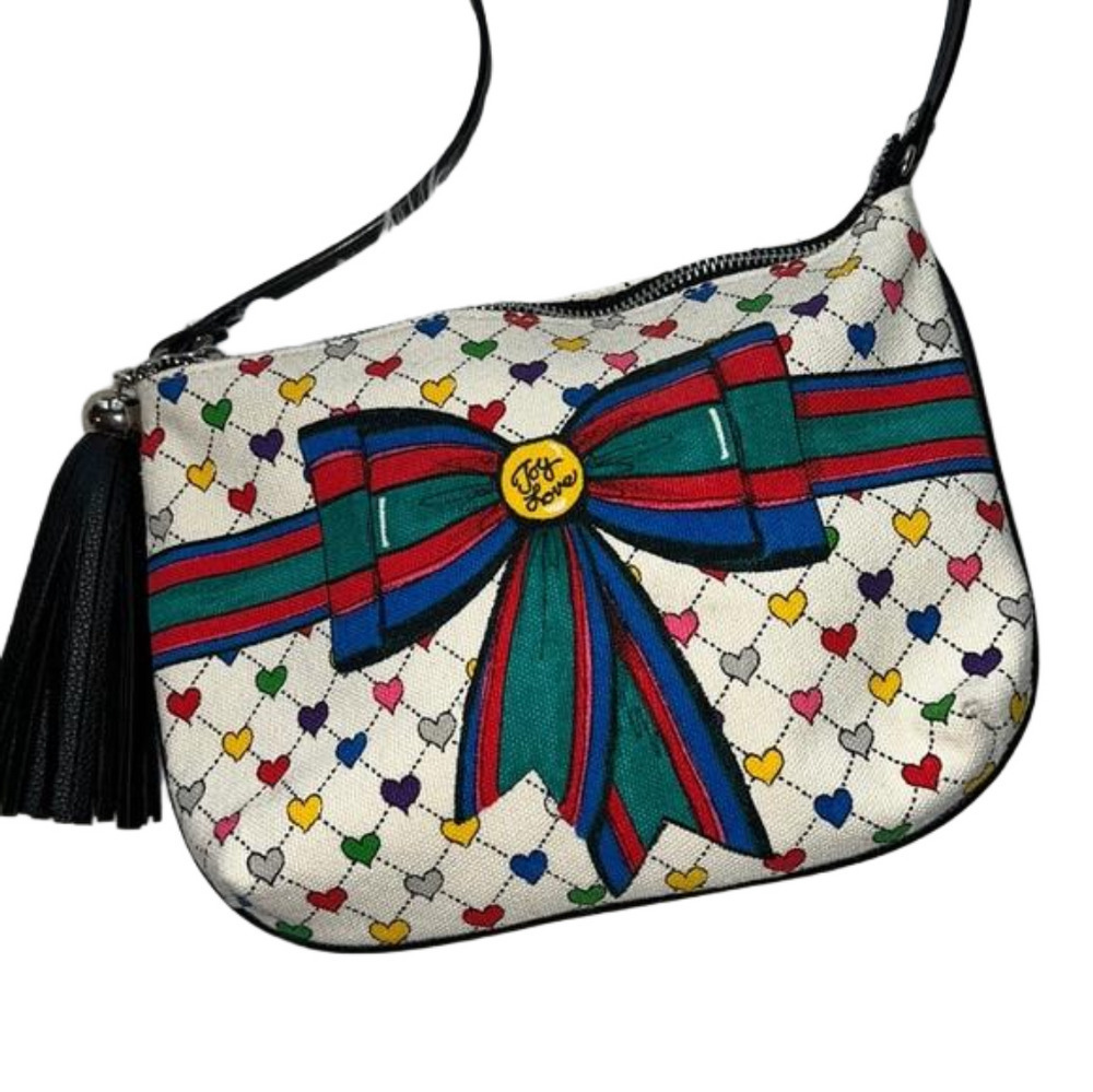 NWOT Brighton Love & Joy Canvas Crossbody Bag Purse